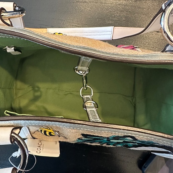 Coach Bumble Bee & Flowers Tote Bag L053-9447 NWT Limited Edition with Dust Bag - Picture 12 of 16